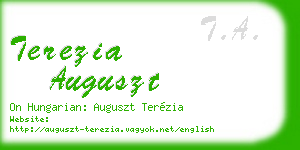 terezia auguszt business card